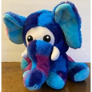 Peek A Boo plush stuffed animal Blue Purple Elephant 13"